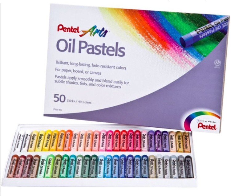 Пастель масляная, 50 цв., Pentel — картинка 6