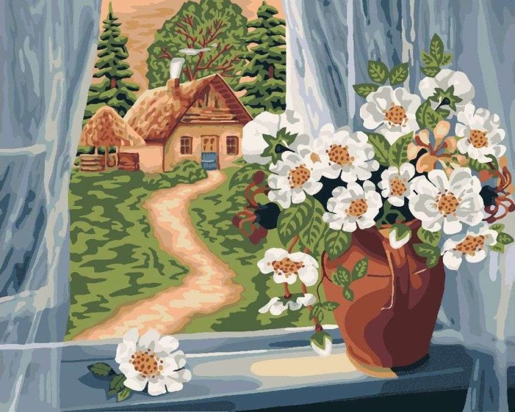 Картина по номерам «Хорошо в деревне летом»