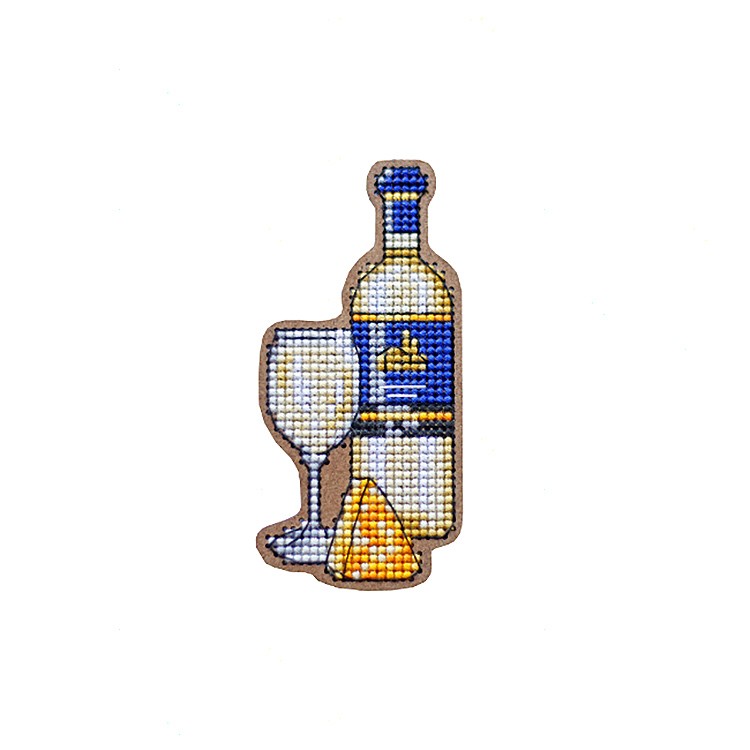 Набор для вышивания магнита «Белое вино»