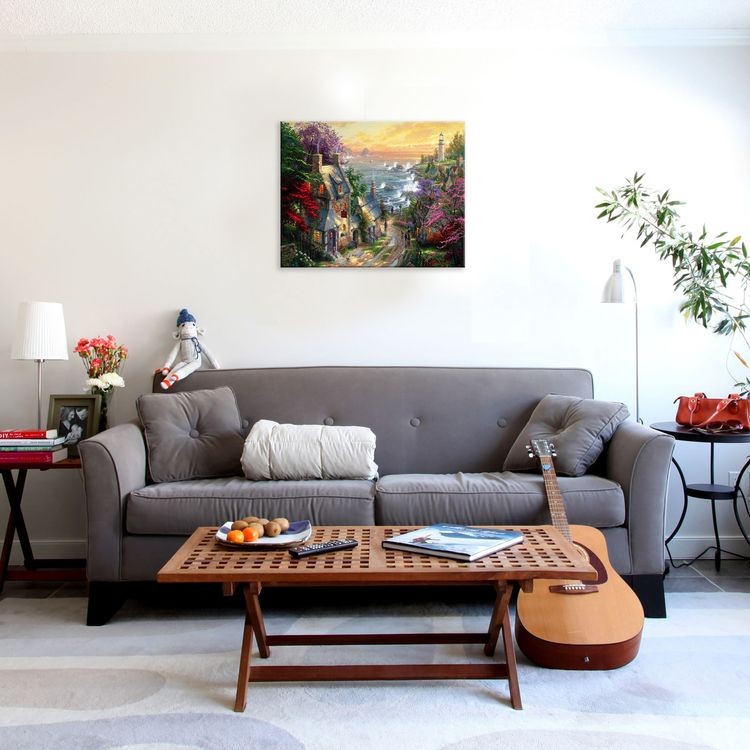 Картина по номерам «Деревня у берега моря» — картинка 4