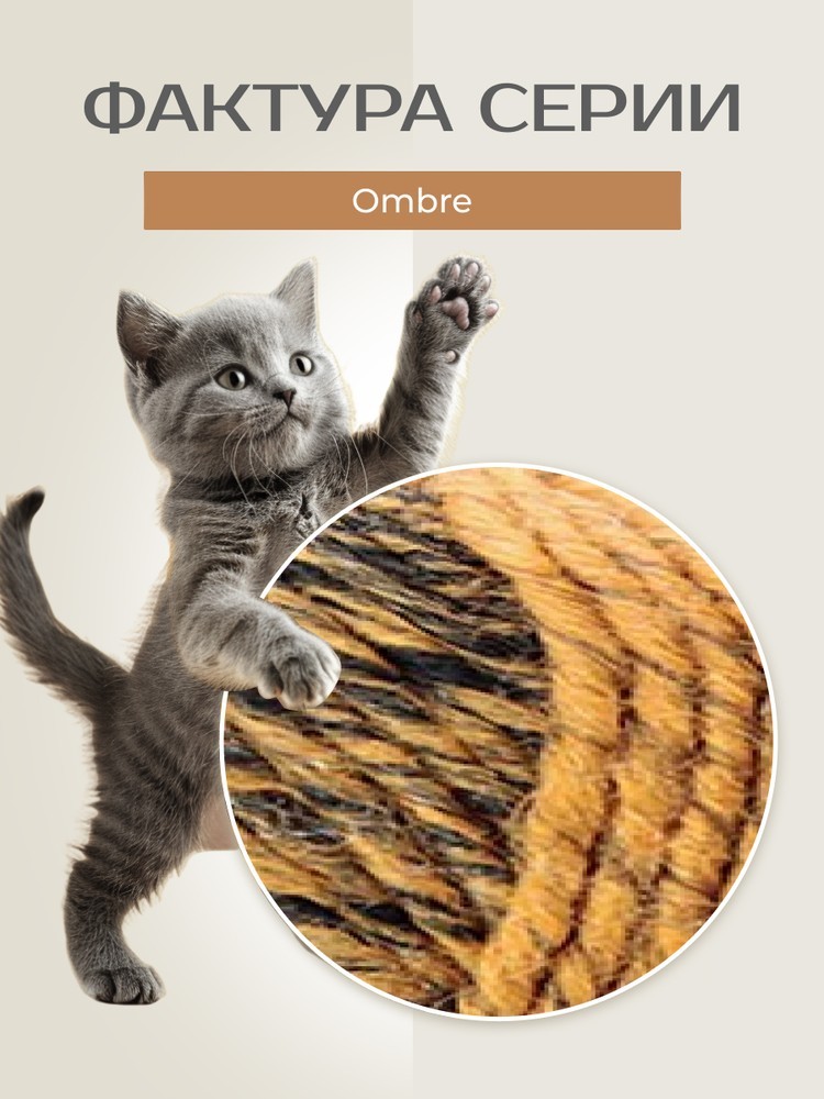 Пряжа NAKO Ombre (Нако Омбре), (20315), мультиколор, 5 шт. по 100 г — картинка 3