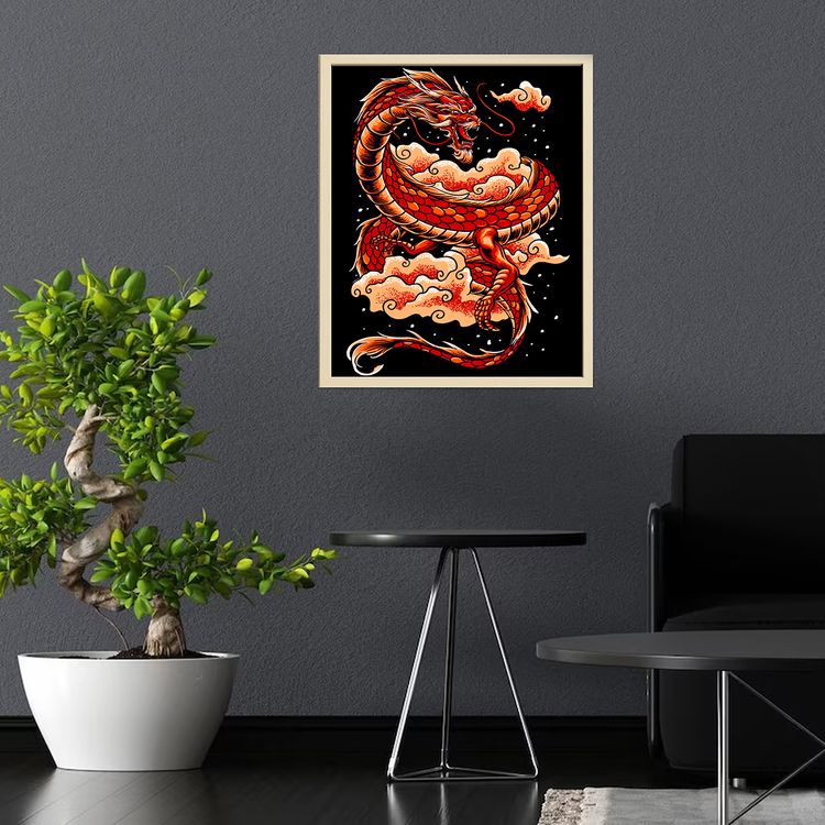 Картина по номерам «Азиатский дракон» — картинка 4