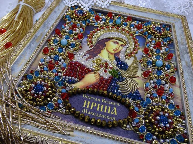 Набор вышивки хрустальными камнями «Святая Ирина» — картинка 5