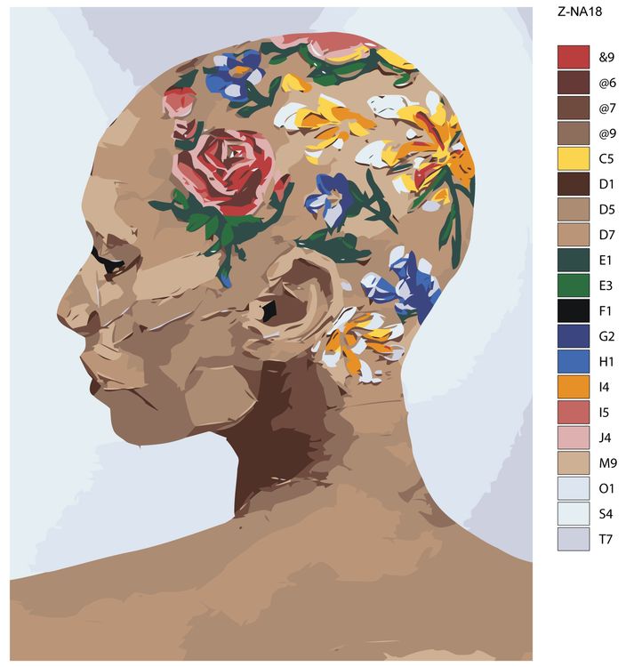 Картина по номерам «Мысли-цветы» — картинка 2