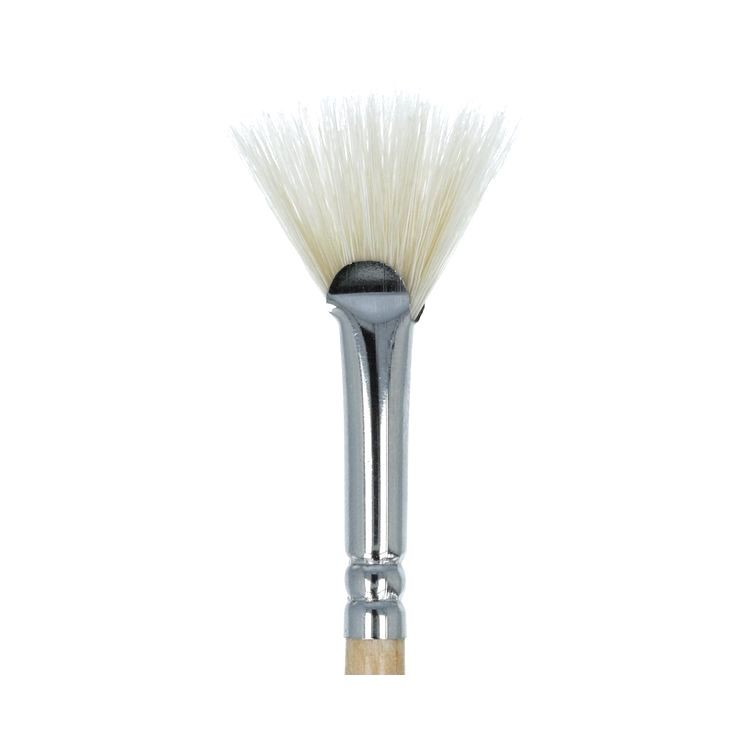 Кисть щетина №14, веерная, 5 шт., короткая ручка, Mr.Painter — картинка 2