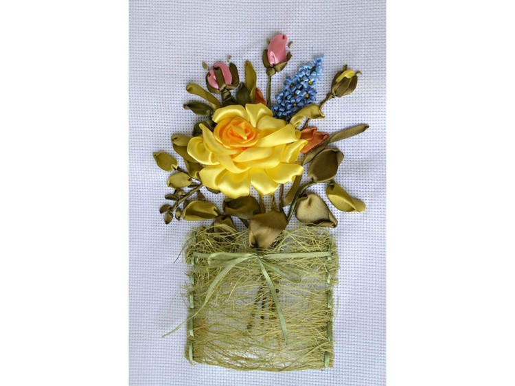 Вышивка лентами «Краски лета» — картинка 4