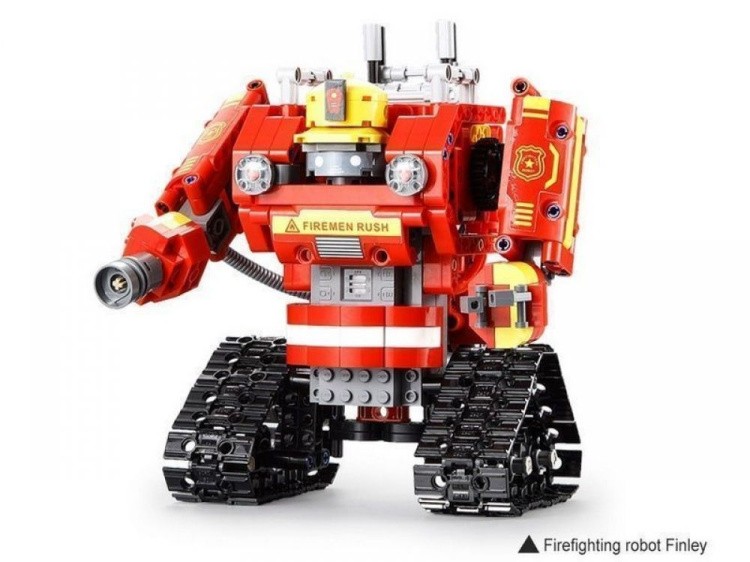 Радиоуправляемый конструктор CADA 2 в 1 пожарный робот-трансформер, 538 деталей
 — картинка 2