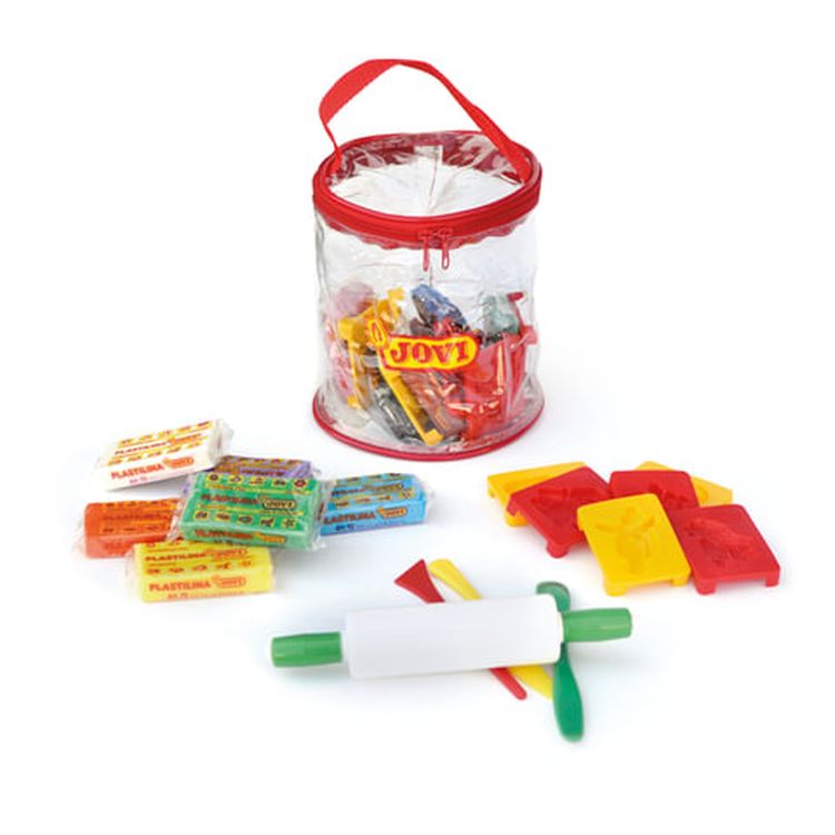 Пластилин JOVI (Испания), набор, 12 цветов, 600 г, 12 формочек, 3 стека, скалка — картинка 2