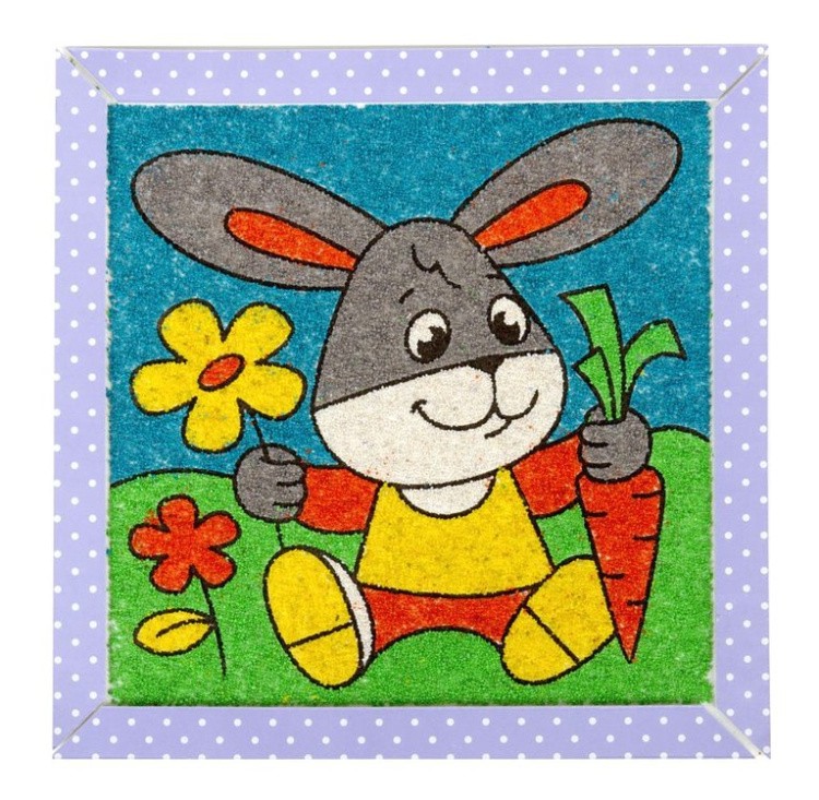 Песочная фреска «Веселый зайка» — картинка 2