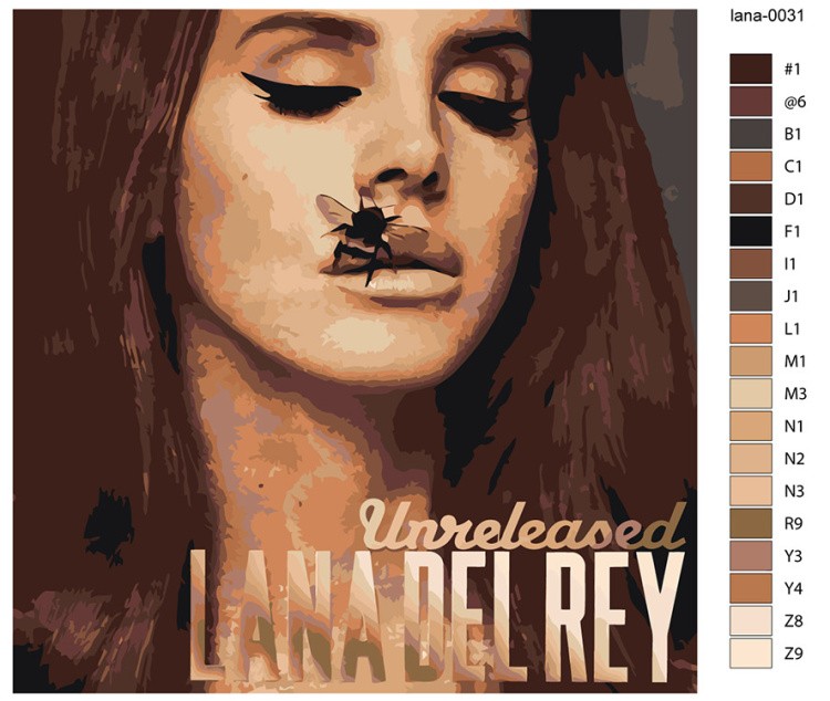 Картина по номерам «Lana Del Rey Лана Дель Рей: обложка» — картинка 2