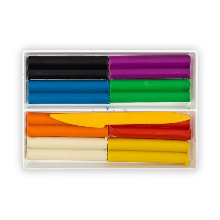 Пластилин восковой KANZY KNY-300707, 8 цветов — картинка 2