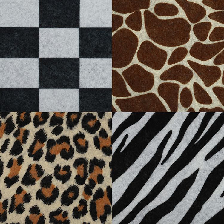 Набор листового фетра с декоративным принтом 1 мм, 20х30 см, цвет: ассорти, 8 листов, IDEAL — картинка 2