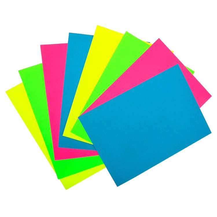 Набор флуоресцентной самоклеящейся бумаги  А4, 8 л.,  4 цв. — картинка 2
