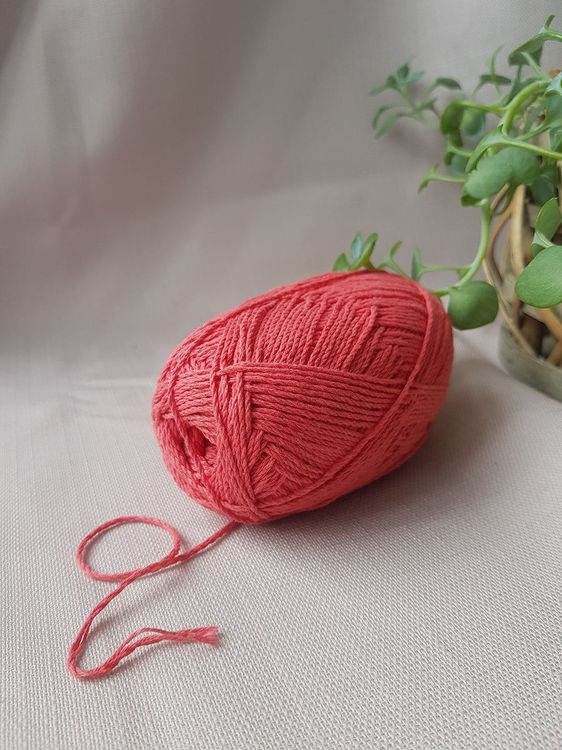 Пряжа Камтекс Мягкий хлопок (050), коралл, 5 шт. по 100 г — картинка 3