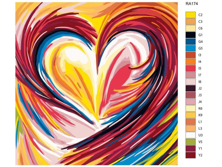 Картина по номерам «Сердце» — картинка 2