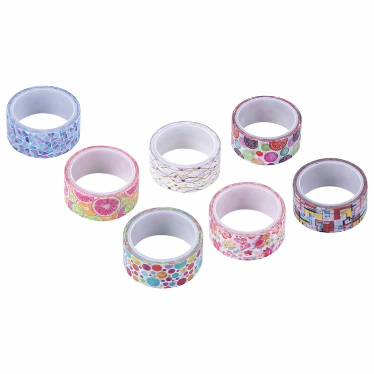 Клейкие WASHI-ленты для декора «Микс №2», 7 цветов, 15 мм х 3 м — картинка 4