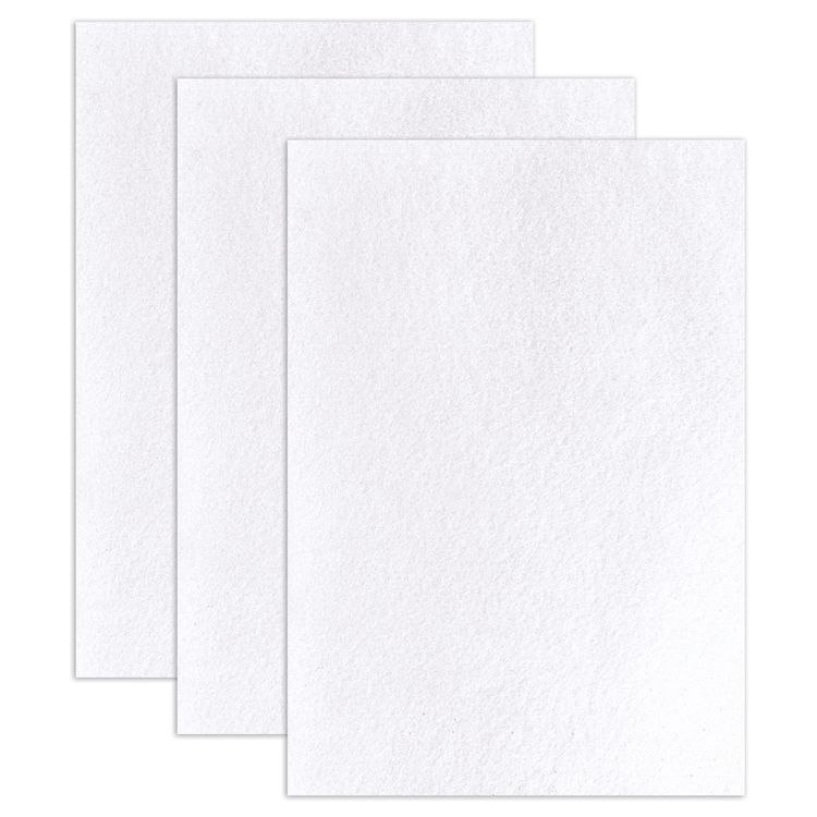 Цветной фетр для творчества плотный 400х600 мм, 3 листа, толщина 4 мм, белый, ОСТРОВ СОКРОВИЩ — картинка 2