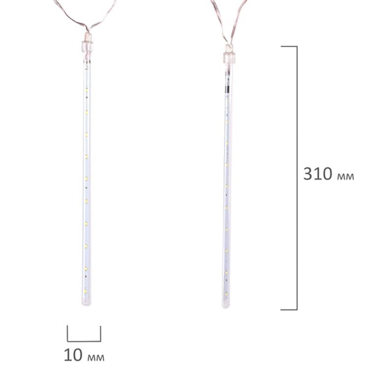 Гирлянда светодиодная на окно «Сосульки», 160 ламп, 2,1х0,3 м, цвет: холодный белый — картинка 5