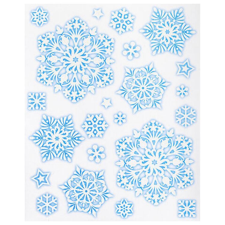 Украшение для окон и стекла «Голубые снежинки 2» — картинка 2