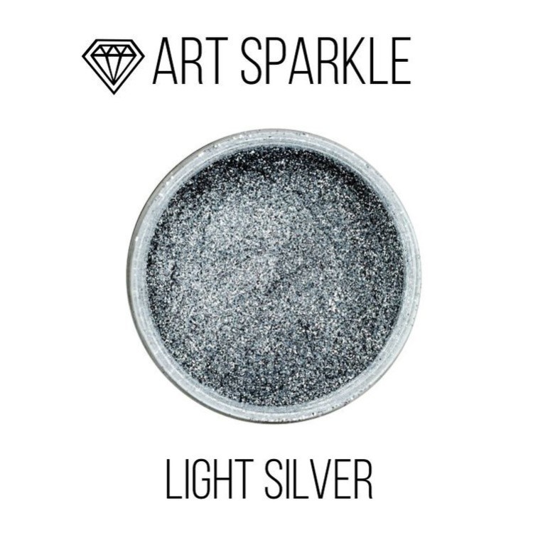 Глиттер мелкий Light Silver, 50 г, Craftsmen.store