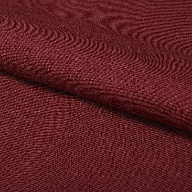 Ткань трикотаж Футер 2х нитка, начес, с лайкрой, 6 м, ширина 200 см, цвет: винный, TBY — картинка 4