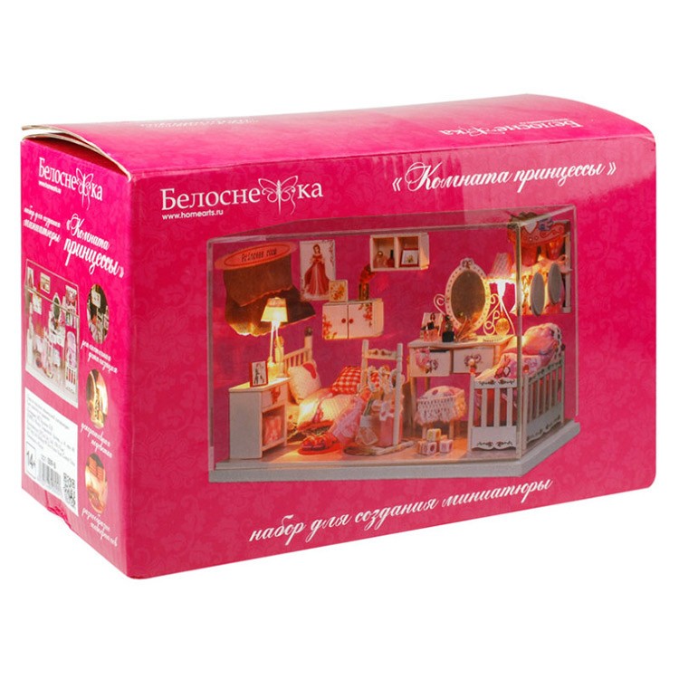 Набор для создания миниатюры (румбокс) «Комната принцессы» — картинка 6
