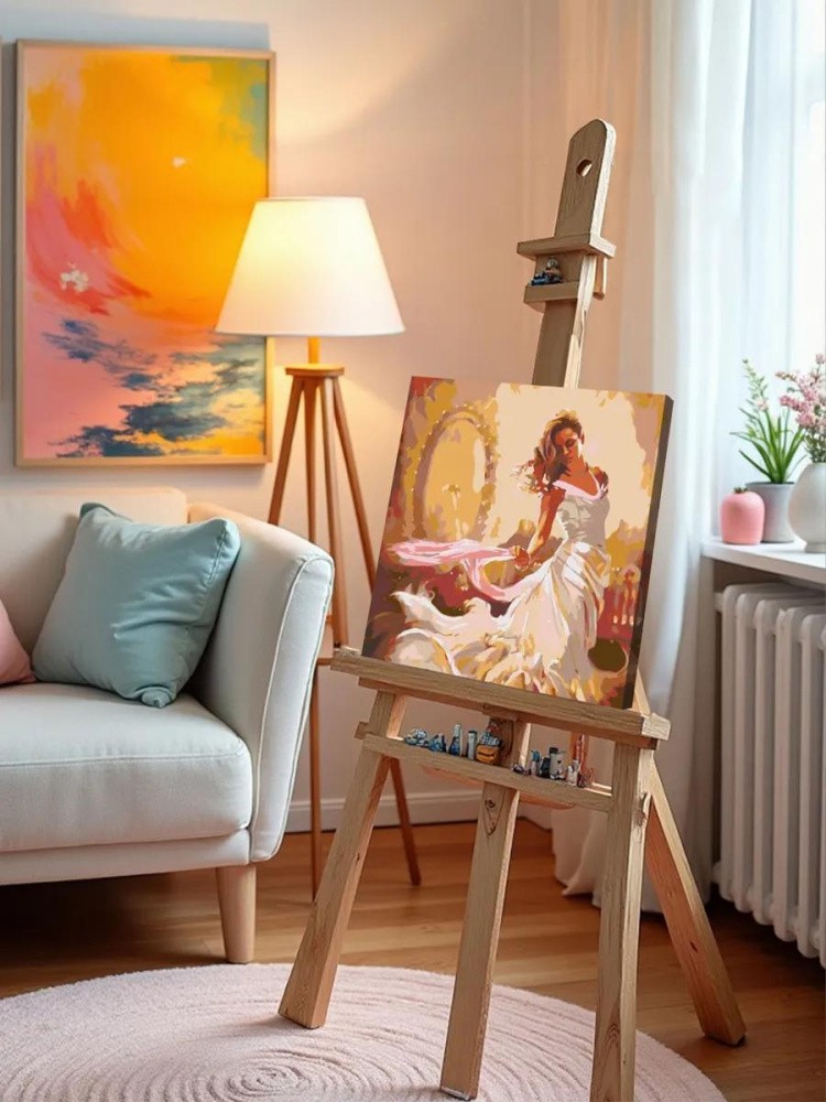 Картина по номерам «В белом платье» — картинка 10