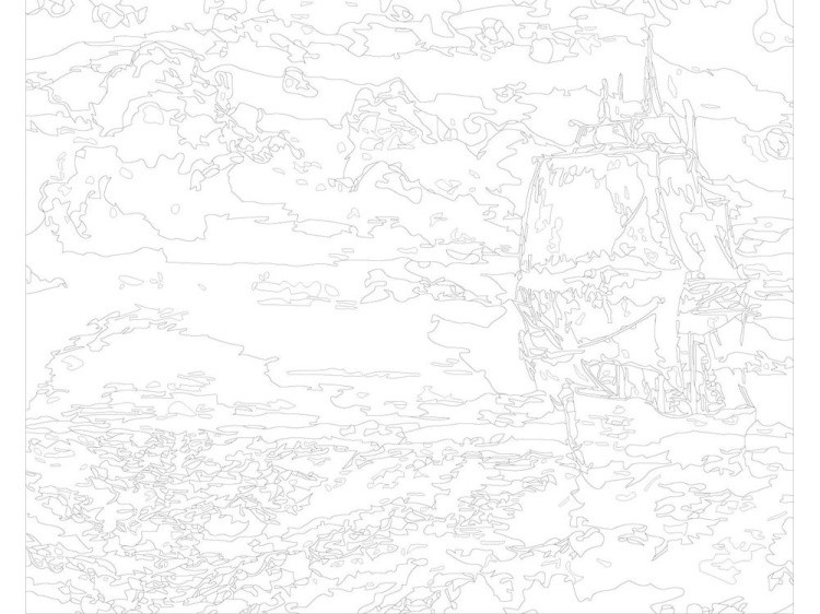 Картина по номерам «Закат на море» — картинка 3