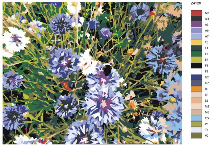 Картина по номерам «Васильки» — картинка 2