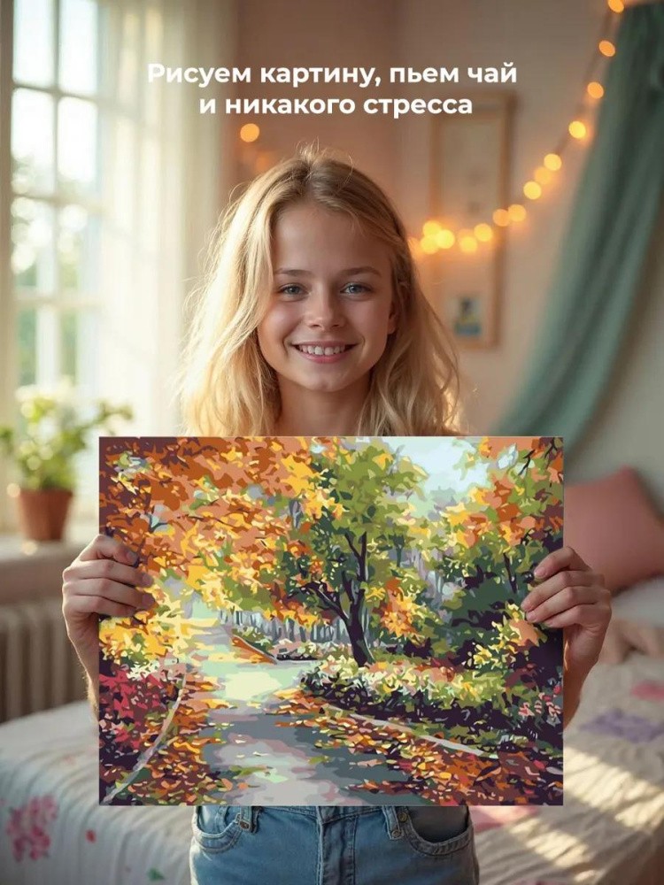 Картина по номерам «Осенний парк» — картинка 7