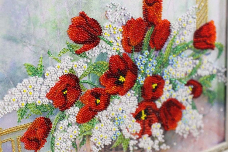 Набор для вышивания «Тюльпаны с черёмухой» — картинка 3