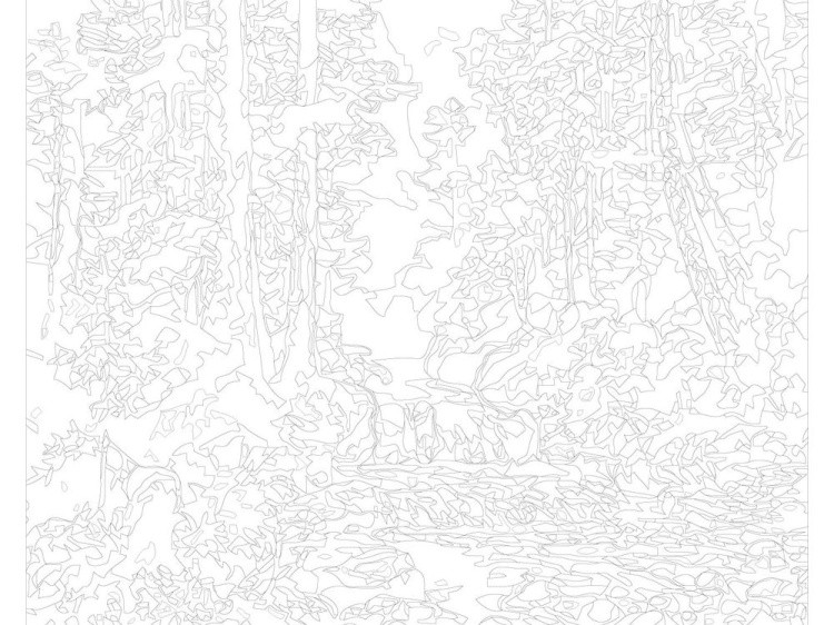 Картина по номерам «Лесная река» — картинка 3