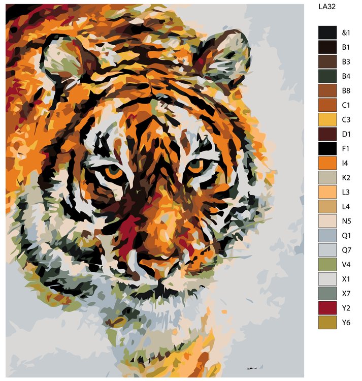 Картина по номерам «Взгляд хищника» — картинка 2