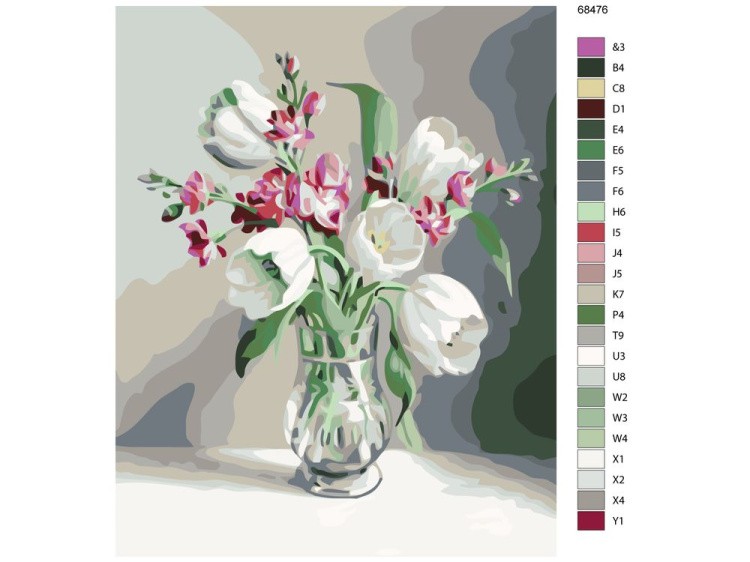 Картина по номерам «Тюльпаны в вазе» — картинка 2