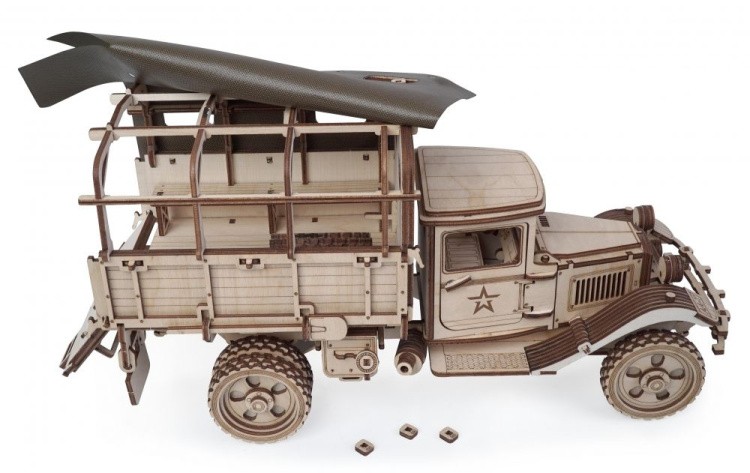 Конструктор из дерева «Грузовик Полуторка Тент», Армия России — картинка 2