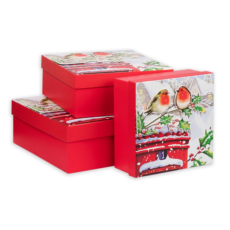 Набор подарочных коробок, форма: квадрат, 3 шт., Stilerra — картинка 2