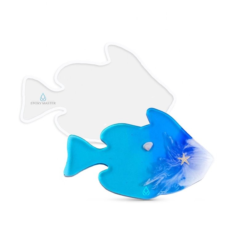 Силиконовый молд Epoxy Master коастер рыбка, 20х13 см — картинка 2