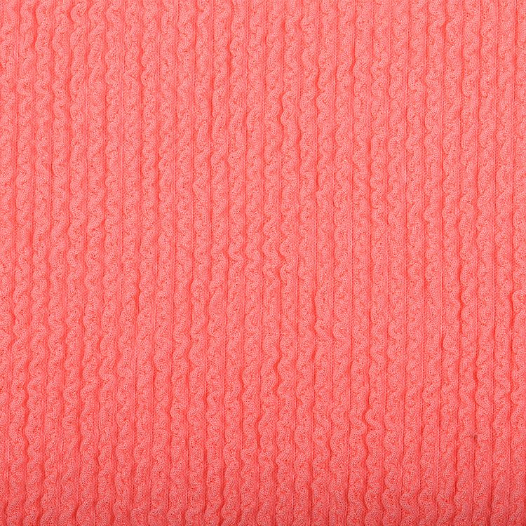 Ткань трикотажная Бифлекс жатка, 3 м, ширина 80 см, 490 г/м², цвет: 2 розовый, TBY — картинка 2