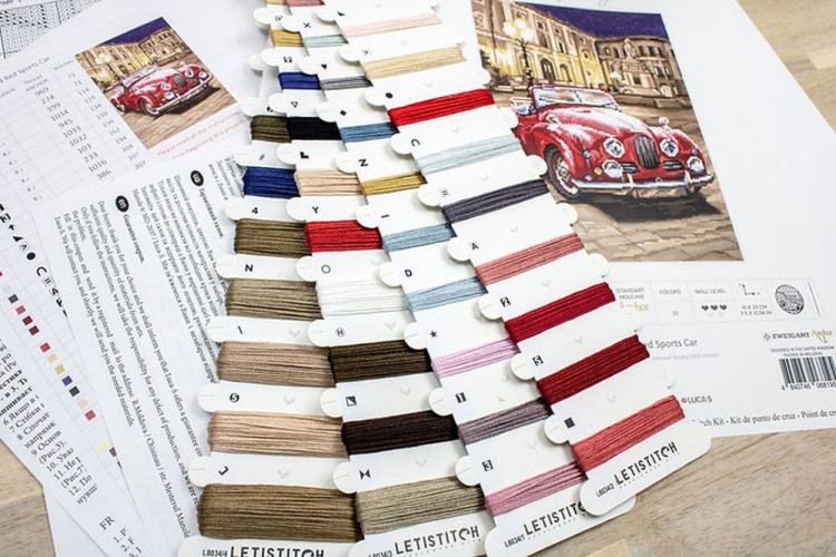 Набор для вышивания «Red Sports Car» — картинка 3