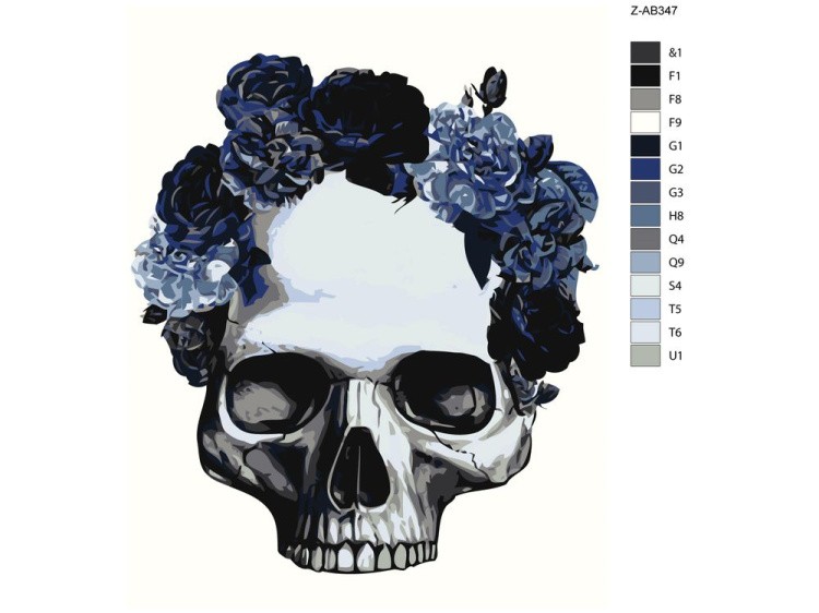 Картина по номерам «Череп» — картинка 2