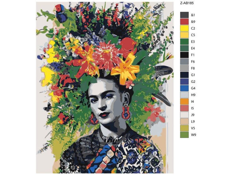 Картина по номерам «Цветочная шляпка» — картинка 2