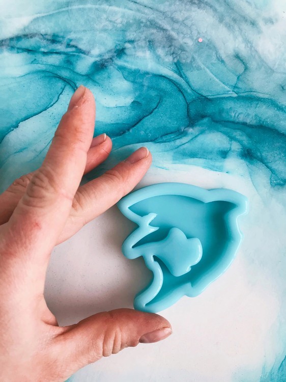 Модель №127 , Силиконовый молд для броши Акула, 55x50 мм, Craftsmen.store — картинка 2