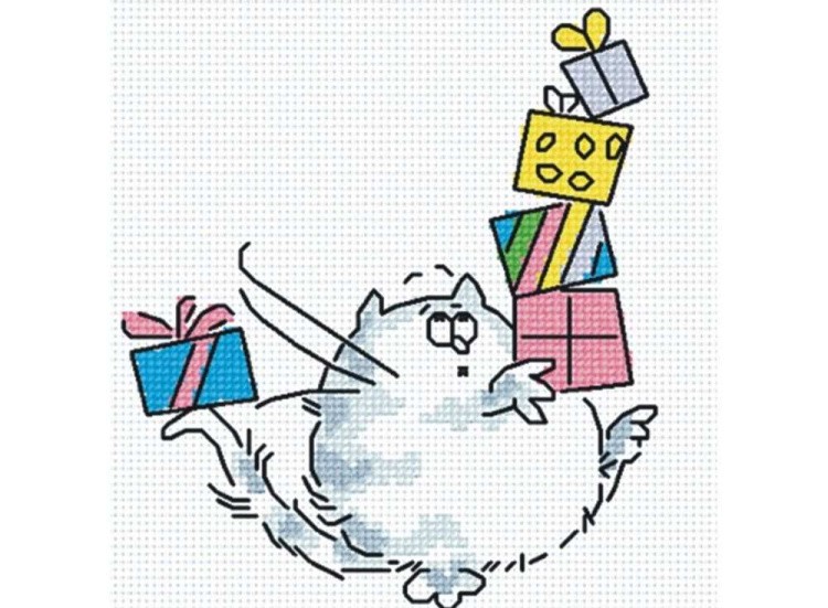 Набор для вышивания «Кот с подарками»