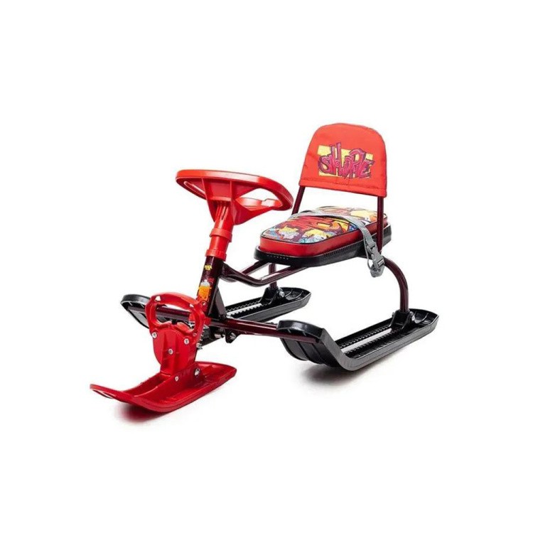 Снегокат детский со спинкой Тимка спорт 4-1 с граффити — картинка 5