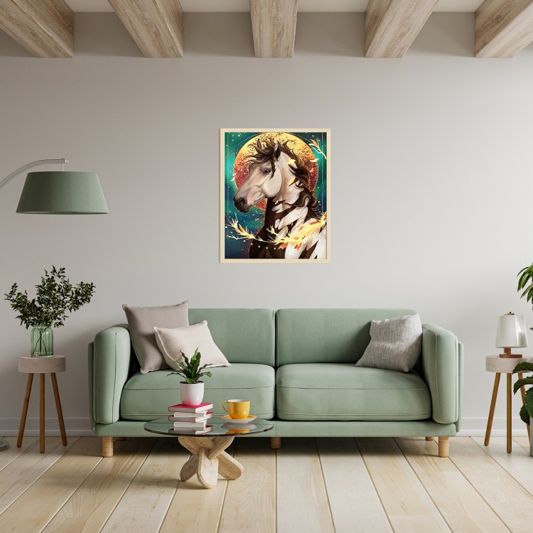 Картина по номерам с поталью «Дикая лошадь» — картинка 7