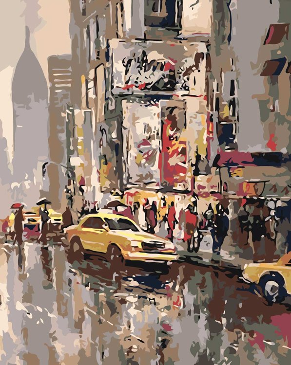 Картина по номерам «Дождь в Нью-Йорке»