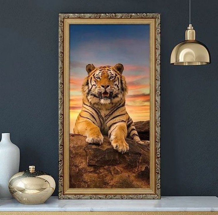 Алмазная вышивка «Довольный тигр» — картинка 3