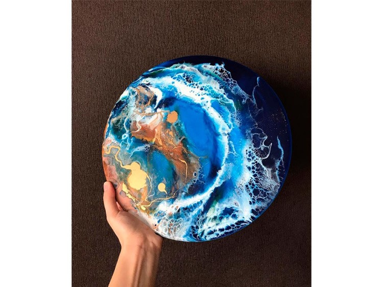 Универсальная двусторонняя основа для картины с усилением 0,5 см, d 50 см, ResinArt — картинка 6