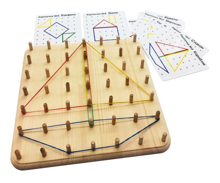 Развивающее пособие из дерева «Геоборд» — картинка 2