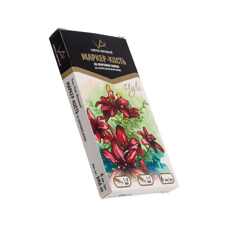 Маркер-кисть на спиртовой основе, 0.7 мм - 7 мм, перо круглое/скошенное, телесный (Baby Skin Pink), VISTA-ARTISTA — картинка 2